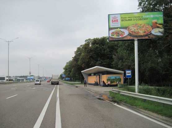Фото рекламної площини за адресою Бориспольская трасса из г.Борисполь (30+050, перед остановкой с.Чубинское )направл. в г. Киев