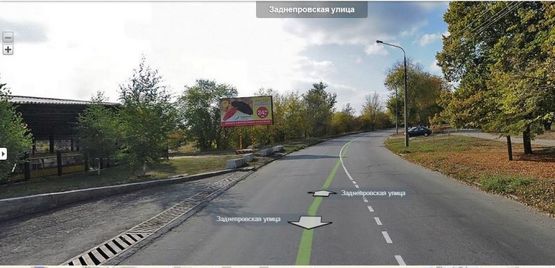 Фото рекламной плоскости по адресу Заднепровская - ЖД переезд