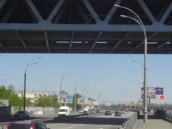 Фото рекламної площини за адресою Набережнo-Рыбальская ул., 23 м от Подольско-Воскресенского моста к пр. Московский