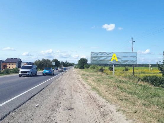 Фото рекламной плоскости по адресу Об'їзна М-10, З.О. м. Львова, Рудно в сторону Рясне