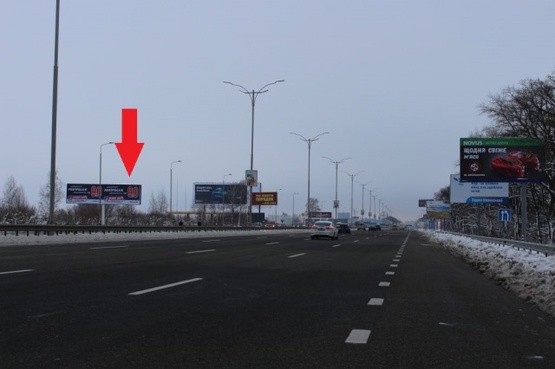 Фото рекламной плоскости по адресу Бориспольская трасса в г.Борисполь (32+900,  200м. от заправки Shell), правая