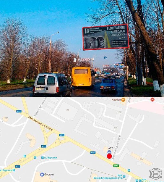 Фото рекламной плоскости по адресу Хмельницкое шоссе(автосалон АТЛ)