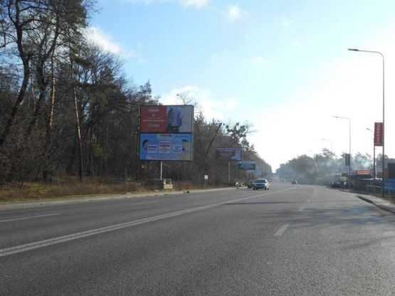 Фото рекламной плоскости по адресу смт. Гостомель, траса М-07 Київ-Ковель, км 22+050 право, вул. Кулішова, 13