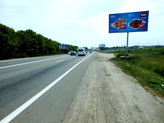 Фото рекламной плоскости по адресу м. Бориспіль, траса М 03, км 34+100 право, перед "Нова Лінія", в'їзд в  Бориспіль