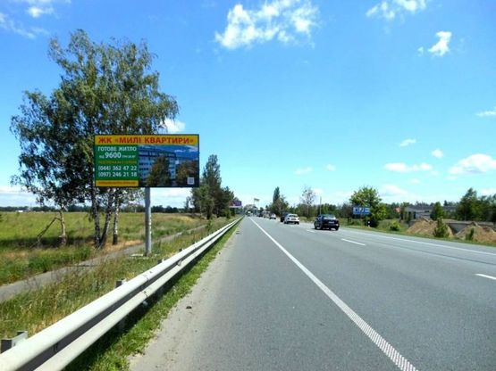 Фото рекламної площини за адресою м. Буча, траса М-07, км 31+150 праворуч, 100м перед АЗК Лукойл, ЖК "Форест Ленд"