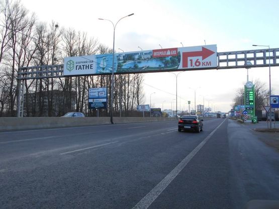 Фото рекламной плоскости по адресу м. Київ, проспект Академіка Глушкова, траса М-05 Київ-Одеса, км 13+550 ліво