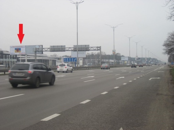 Фото рекламной плоскости по адресу Бориспольская трасса из г.Борисполь (29+850,за 1км. до поворота на с.Гора ) направл. в г.Киев , левый