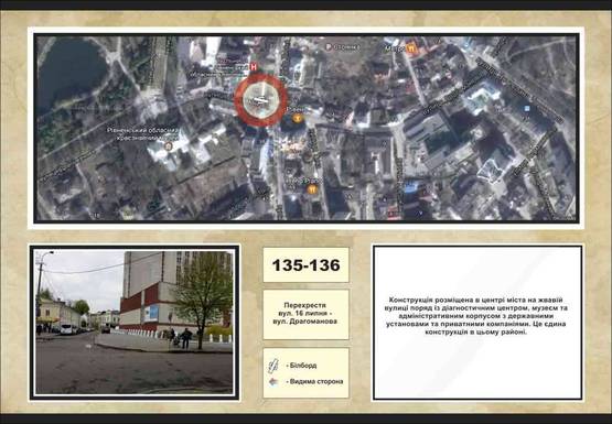 Фото рекламної площини за адресою вул.16 липня, Діагностичний центр