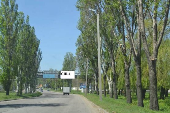 Фото рекламной плоскости по адресу ул. Сичеславский шлях, теплотрасса (щиты, вышка) в сторону Каменского