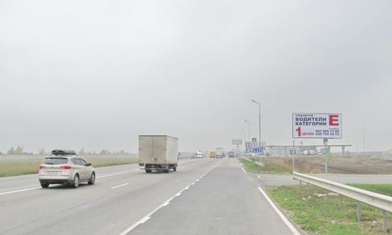 Фото рекламной плоскости по адресу Объездная дорога 21+301 А - АЗС ОККО, от Клеверного моста в сторону Двух столбов, рынка Анжелика