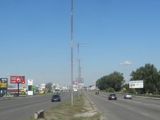Фото рекламной плоскости по адресу Б. Окружная , Жулянский мост в сторону пр. Победы