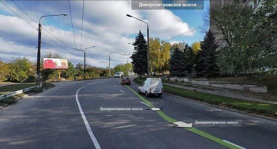 Фото рекламної площини за адресою Днепровское шоссе - Громовой пер.