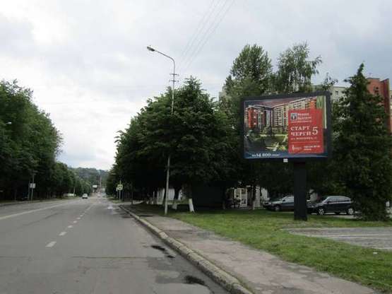Фото рекламной плоскости по адресу Вячеслава Чорновола просп., 59 - Вячеслава Липинського вул. (№1)
