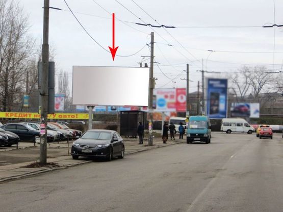 Фото рекламної площини за адресою 014Б,просп. Мануйлівський (Воронцова), навпроти буд.№1, в'їзд і з'їзд з Амурського мосту