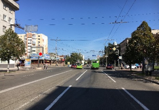 Фото рекламної площини за адресою Победы пр., 104 - Гончая ул.