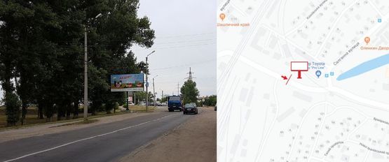 Фото рекламной плоскости по адресу ул. Ярморочная, перекресток с ул. Салганной, р-н автосалона "Toyota", обьезная дорога трассы Полтава - Киев