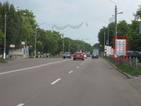 Фото рекламной плоскости по адресу вул. Київський Шлях, 10, біля ринку "Зоряний"