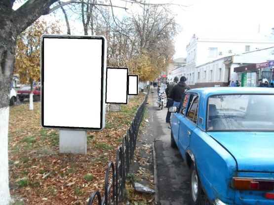 Фото рекламної площини за адресою г.Фастов, ул.Соборная, 43, Вечерний рынок