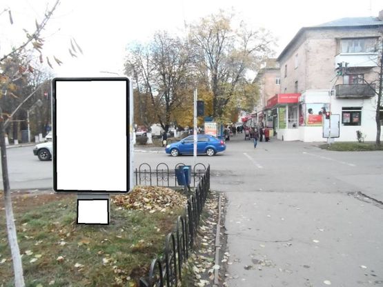 Фото рекламной плоскости по адресу г.Фастов, ул.Соборная, 43, Вечерний рынок