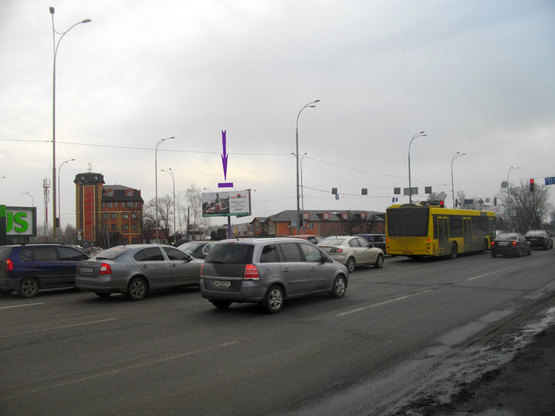 Фото рекламной плоскости по адресу пр.Палладина / ул.Стеценко въезд в город