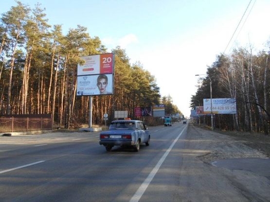 Фото рекламної площини за адресою м. Буча, траса М07, км 25+850 право, вул. Шевченка, ресторан "Зима Бар"