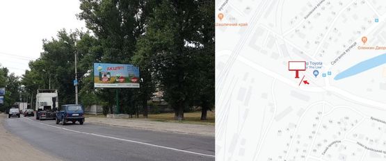 Фото рекламної площини за адресою ул. Ярморочная, перекресток с ул. Салганной, р-н автосалона "Toyota", обьезная дорога трассы Полтава - Киев