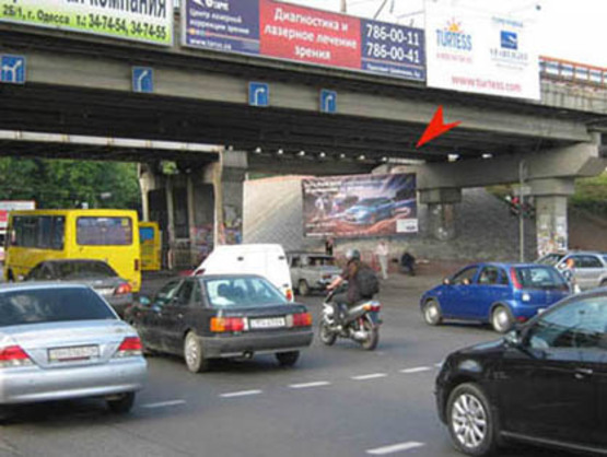 Фото рекламної площини за адресою Атамана Головатого правый (под мостом)