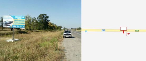 Фото рекламної площини за адресою траса Е584(М22) направление в сторону г. Кременчуг, поворот на Кременчугский аэродром