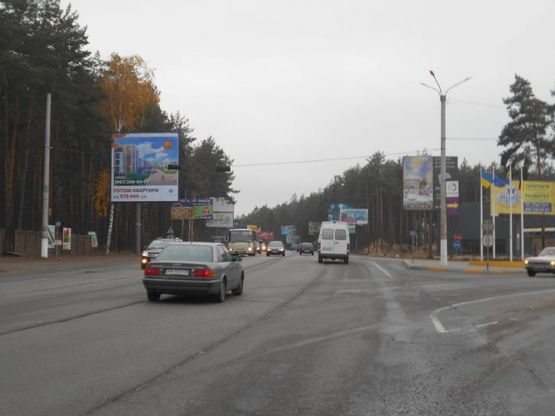 Фото рекламной плоскости по адресу м. Ірпінь, трасса М-07, км 23+875 ліво, вул. Свято-Покровська, 24А