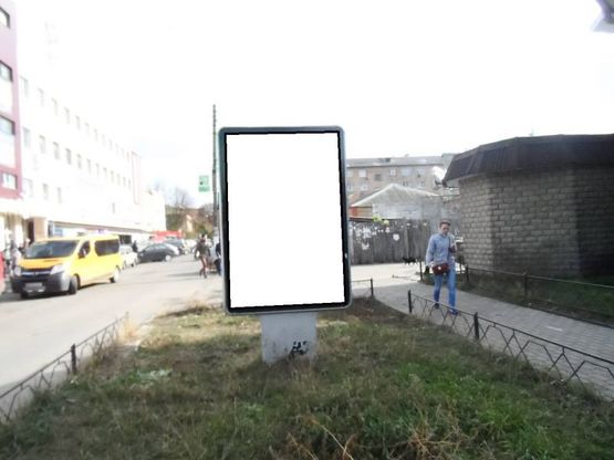 Фото рекламної площини за адресою г.Фастов, ул.1-го Травня, торговий центр м-н Фуршет Ельдорадо