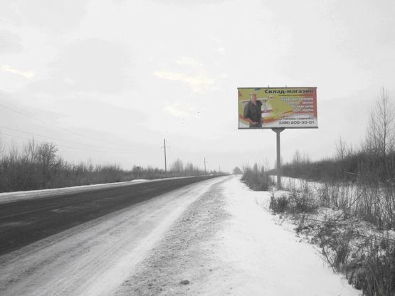 Фото рекламной плоскости по адресу г.Фастов Окружная дорога  между ул.Великоснитынская и ул.Якубовского. 700 м за перекрестком с ул.Великоснитынской