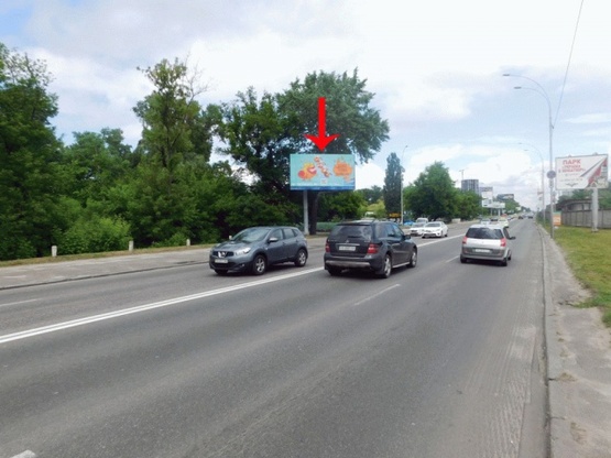 Фото рекламної площини за адресою Броварской пр-т, возле ст.м.Гидропарк, в сторону ст.м.Левобережная, из центра