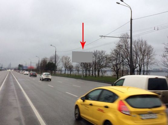 Фото рекламной плоскости по адресу 099А,вул.Набережна Заводська - вул. Павлова в бік Червоного Каменя