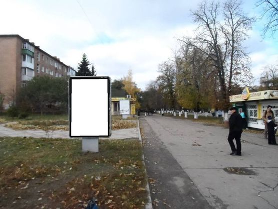 Фото рекламной плоскости по адресу г.Фастов, ул.Соборная, 51 Еко Маркет