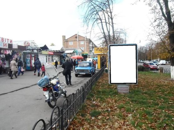 Фото рекламної площини за адресою г.Фастов, ул.Соборная, 43, Вечерний рынок