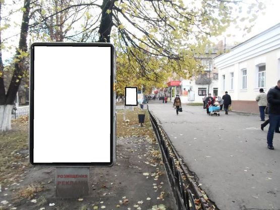 Фото рекламної площини за адресою г.Фастов, ул.Соборная, 43, Вечерний рынок