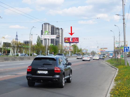 Фото рекламної площини за адресою Ватутина пр-т 100 м от выезда с ул. Бальзака, от Московского моста