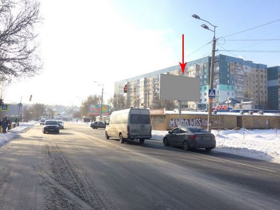 Фото рекламной плоскости по адресу 116А,вул. Метробудівників 5 (перед АТБ), біля світлофору
