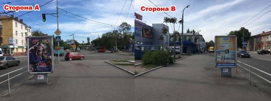 Фото рекламної площини за адресою ЦЕНТР. Ул.Небесной сотни, возле д.3а, р-н супермаркета АТБ и рынка Плеяда, направление в сторону центрального рынка