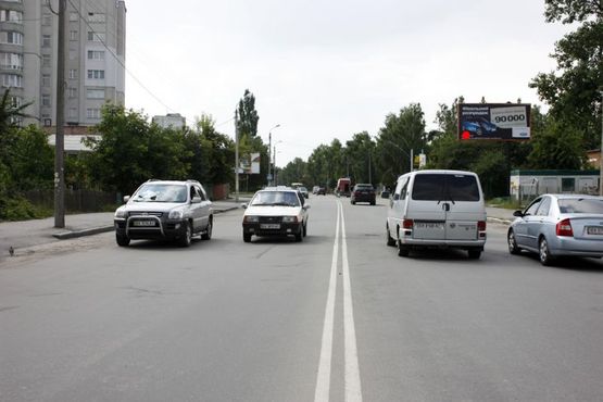 Фото рекламної площини за адресою перехрестя вул.Прибужзкая - вул.Грушевського. неподалік: "Епіцентр", супермаркет "Таврія В", "Сільпо", ТРЦ "Оазис", центральний ринок, елітна забудова "Набережний квартал", "Атлант" (центр)