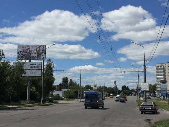 Фото рекламной плоскости по адресу вул. Кн. Володимира перехрестя з вул.Шевченко верхній (напрямок в центр) +800 грн поклейка