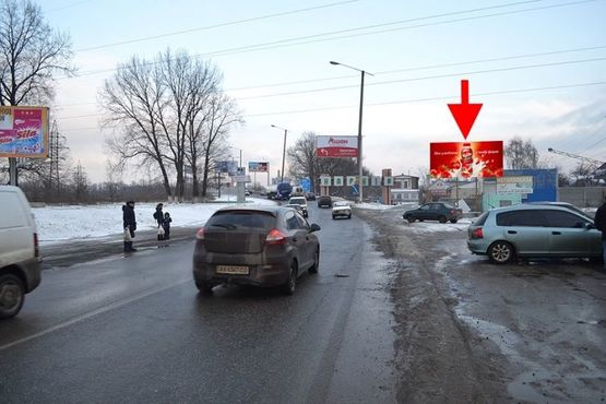 Фото рекламної площини за адресою Клочковская -развязка с окружной-5- въезд в Харьков  со ст. Дергачей