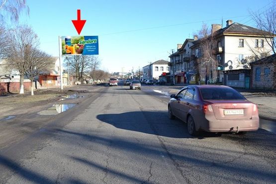 Фото рекламной плоскости по адресу Мерефа-ул. Днепровская-пер. Гоголя-в ст Харькова