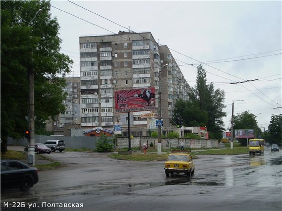 Фото рекламной плоскости по адресу ул. Полтавская