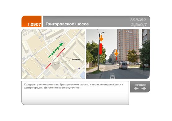 Фото рекламної площини за адресою Григоровское шоссе