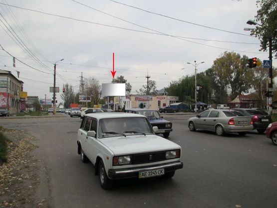 Фото рекламной плоскости по адресу 120А,вул. Павлова - вул Ак. Белюбського (Краснозаводська), біля світлофору