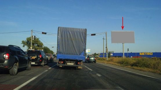 Фото рекламной плоскости по адресу s301А,Автодорога М04 (Донецьке шосе, Епіцентр, по стороні Метро), біля світлофора