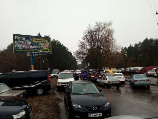 Фото рекламной плоскости по адресу м. Обухів, вул.. Каштанова, 22 (біля монастиря)