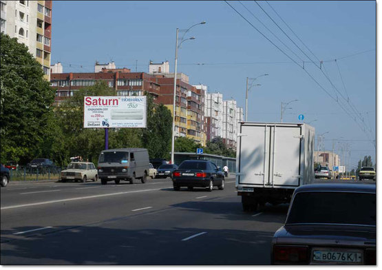 Фото рекламної площини за адресою ул.Драйзера,9 , напротив с-та "Сильпо", направление на пр.Маяковского