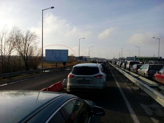 Фото рекламної площини за адресою Краківець к1, кордон (ліворуч) виїзд з країни